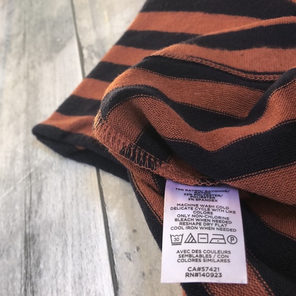 Loft striped mock neck top - Picture 6 of 7